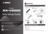 Yamaha RXV500DB Installation guide