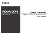 Yamaha RX-V371 Owner's manual