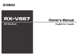 Yamaha RX-V667 Owner's manual