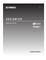 Yamaha YST-SW325 User manual