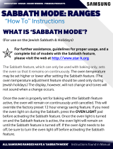 Samsung NE58F9500SS Sabbath Mode Ranges