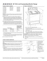 Amana  AER6603SFW  Dimensions Guide
