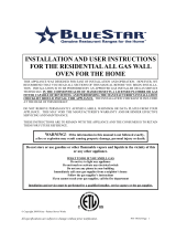 BlueStar BWO36AGS Installation guide