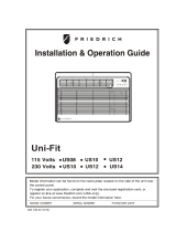 Friedrich US10D30C Installation and Operation Guide
