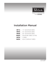 Perlick HP24CS-3-2R Installation guide