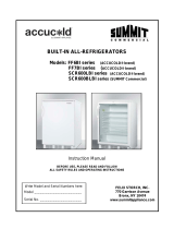 AccuCold SCR600LBI User manual