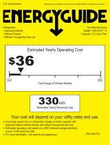 True Residential TUR-24D-OP-B Energy Guide Tag