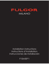 Fulgor Milano F1SM30S1 Installation guide