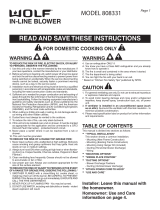Wolf PWC362418 Instructions Manual