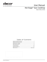 Dacor Heritage HCT305G User manual