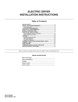 Whirlpool WED75HEFW Installation guide