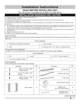 Frigidaire FFRH1122U1 Installation guide