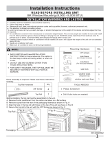 Frigidaire FFRA0811U1 Wiring Diagram/Installation Instructions