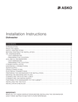 Asko 492612 Installation Instructions D5636XXLSHI