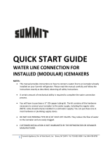Summit SCFF53BXKSHHIM Icemaker QuickStart Instructions