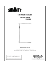 Summit  FS407LXCSS  Owner's manual