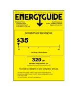 Avanti FF45006W Energy Guide Label: Model FF45006W - 4.3 Cu. Ft. Frost Free Refrigerator / Freezer