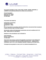 U-Line U3024WCS00 Compliance Document (CPSC)