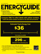 Frigidaire FFET1022QW Energy Guide (English)