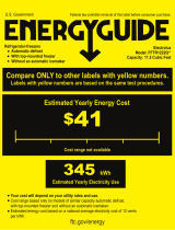 Frigidaire FFTR1222QB Energy Guide (English)