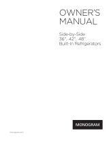 Monogram ZIS480NK Owner's manual
