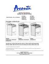 Avanti GR2414CW Instruction Manual: Model GR2414CW - 24" Gas Range
