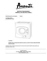 Avanti D1101IS Instruction Manual: Model D110-1IS - Clothes Dryer