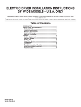 Whirlpool WED4995EW Installation guide