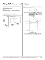 Amana AMV2307PFB Dimensions