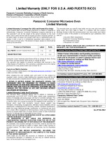 Panasonic NNSD372S Warranty Details for NN-SN651B