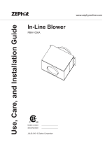 Zephyr ADLE42ASX In-Line Blower Manual