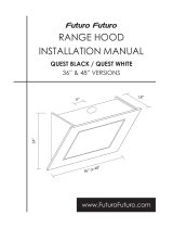 Futuro Futuro WL36QUEST-BLK Quest Wall Range Hood Installation Manual