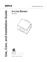 Zephyr CCAE30ASX In Line Blower Manual