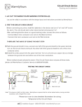 WarmlyYours ERT120-1.5x18 Circuit Check Instructions