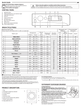Indesit BWE 101484X WSSS GCC Daily Reference Guide
