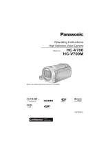 Panasonic HCV700MSG Operating instructions