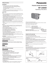 Panasonic RF2400DEB Operating instructions