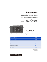 Panasonic DMCGX80EB Owner's manual