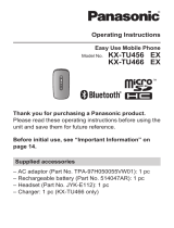 Panasonic KXTU466 Operating instructions