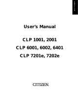Citizen CLP 1001, CPL 2001, CLP 6001, CPL 6002, CPL 6401, CPL 7201e, CPL 7202e User manual