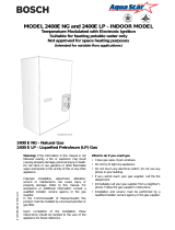 Bosch Appliances Water Heater 2400E NG User manual