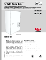Bosch Appliances Water Heater GWH-635-ES User manual
