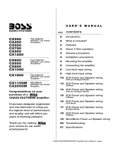 Boss Audio Systems Car Amplifier CX1000 User manual