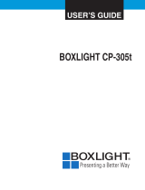 BOXLIGHT Projector cp-305t User manual