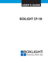 BOXLIGHT Projector CP-19t User manual