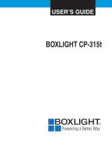 BOXLIGHT Projector CP-315T User manual