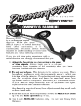 Bounty Hunter Metal Detector 2200 User manual