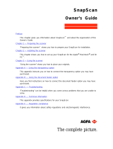AGFA Scanner User manual