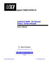 Agilent Technologies Switch 75000 SERIES B User manual