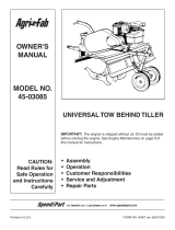 Agri-Fab Tiller 45-03085 User manual